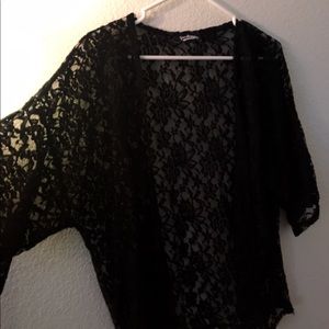 FOREVER 21 FLORAL CARDIGAN SHEER